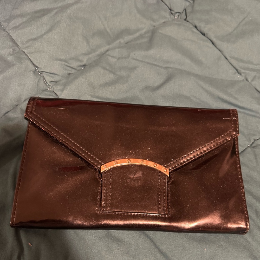 Nine West Black pattern leather clutch